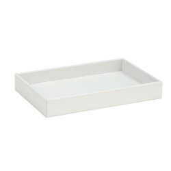 ANDREA HOUSE AX62317 Bandeja Vaciabolsillos Efecto Piel Blanco
