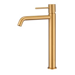 IMEX BDM039-3OC MONZA Grifo Monomando Lavabo Alto Oro Cepillado