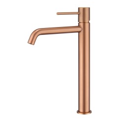 IMEX BDM039-3ORC MONZA Grifo Monomando Lavabo Alto Oro Rosa Cepillado