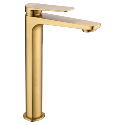 IMEX BDN047-3OC NÁPOLES Monomando Lavabo Alto Oro Cepillado