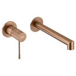 IMEX GLD038/ORC LINE Monomando Empotrado Lavabo Oro Rosa Cepillado