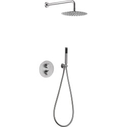 IMEX GTK034 MOSCU Conjunto de Ducha Empotrado Termóstatico Acero