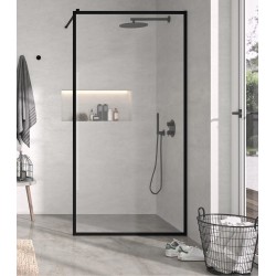 KASSANDRA FR103 FRESH Fijo Ducha Aluminio Negro Mate Transparente