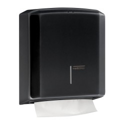 MEDICLINICS DT2106B Dispensador Negro de Papel Toalla 400- 600 U C/Z