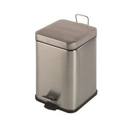 MEDICLINICS PP1206CS Cubo Pedal Cuadrado 6l Inox Satinado