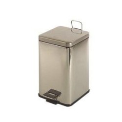 MEDICLINICS PP1214C Cubo Pedal Cuadrado 14,5 l Inox Brillo