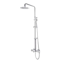RAMON SOLER 935602 RP300 BLAUTHERM Grifo Monomando Columna Baño/Ducha Telescópico con Rociador Cromo