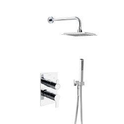 RAMONSOLER 941502 RPK225 Conjunto Monomando Ducha Empotrado Cuadrado 2 Vías Cromo