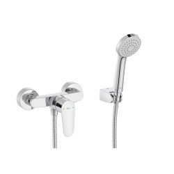 ROCA A5A204FC00 VICTORIA PLUS Grifo Monomando Mural Ducha con Equipo Cromo