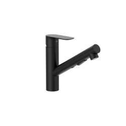 ROCA A5A806ENB0 CALA Grifo Monomando Fregadero Cocina Caño Giratorio Negro Mate