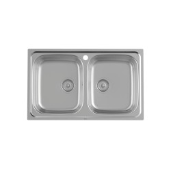 ROCA A872801A01 VICTORIA Fregadero 2 Cubetas 80 cm Acero Inoxidable