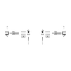 ROCA AI0001200R Kit Bisagras Cromadas Asiento Inodoro Caída Amortiguada