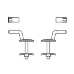 ROCA AI0020900R MERIDIAN Kit Bisagras Con Fijación