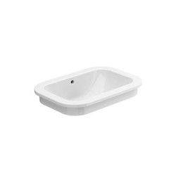 SANITANA NEXO Lavabo Encastre 56 Sin Agujero para Grifo Blanco Brillo