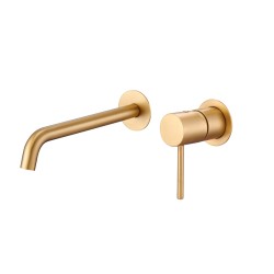 IMEX GLM039/OC MONZA Grifo Monomando Lavabo Empotrado Oro Cepillado