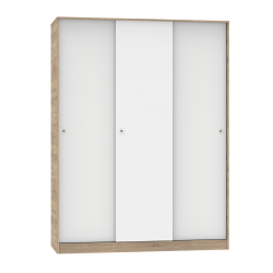 MUEBLES PITARCH Armario 3 Puertas Correderas Roble Cambrian/Blanco