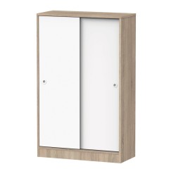 MUEBLES PITARCH Multiusos Bajo Correderas Roble Cambrian/Blanco